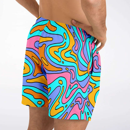 Groovy abstract swim trunks