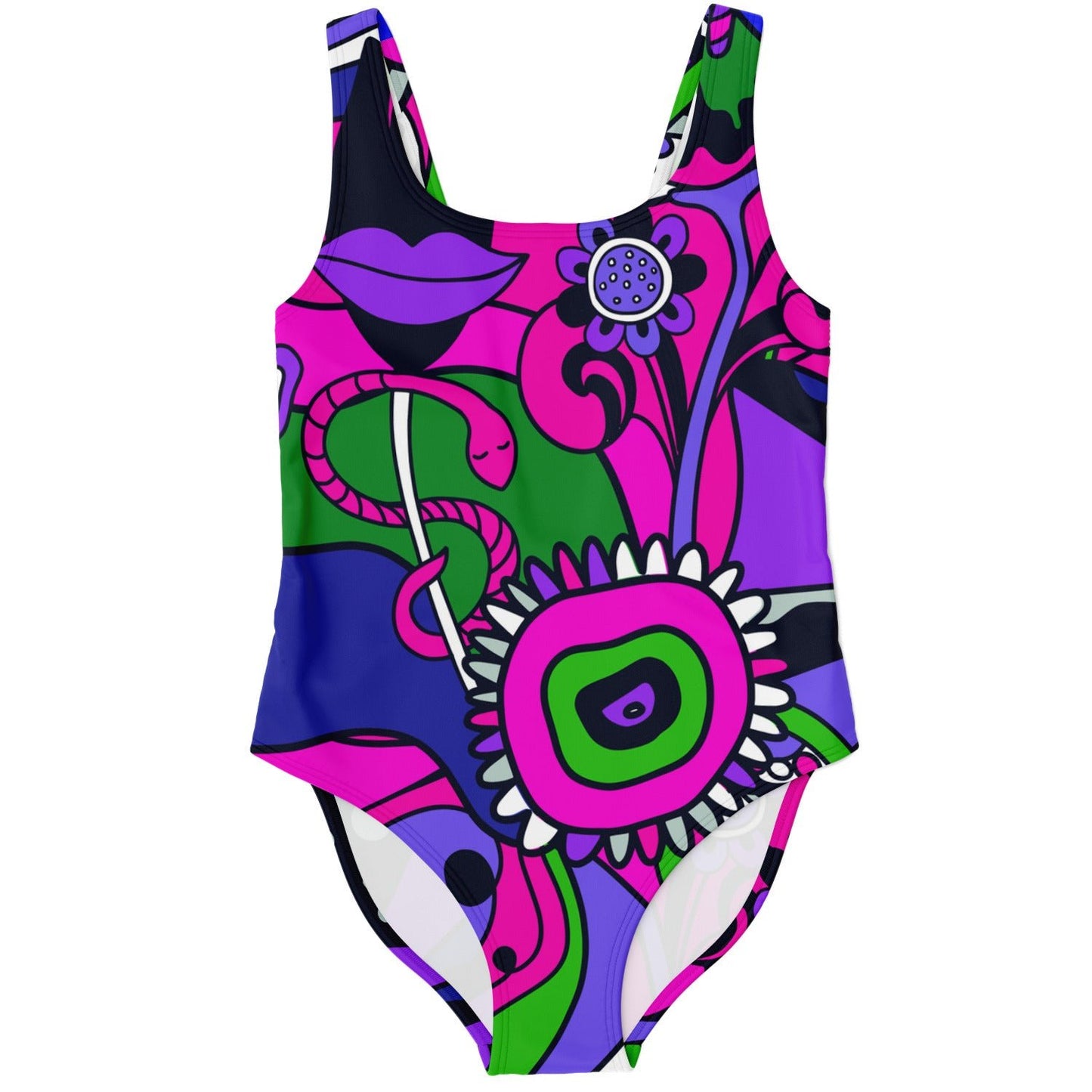 The beautiful flower is the world rave bodysuit