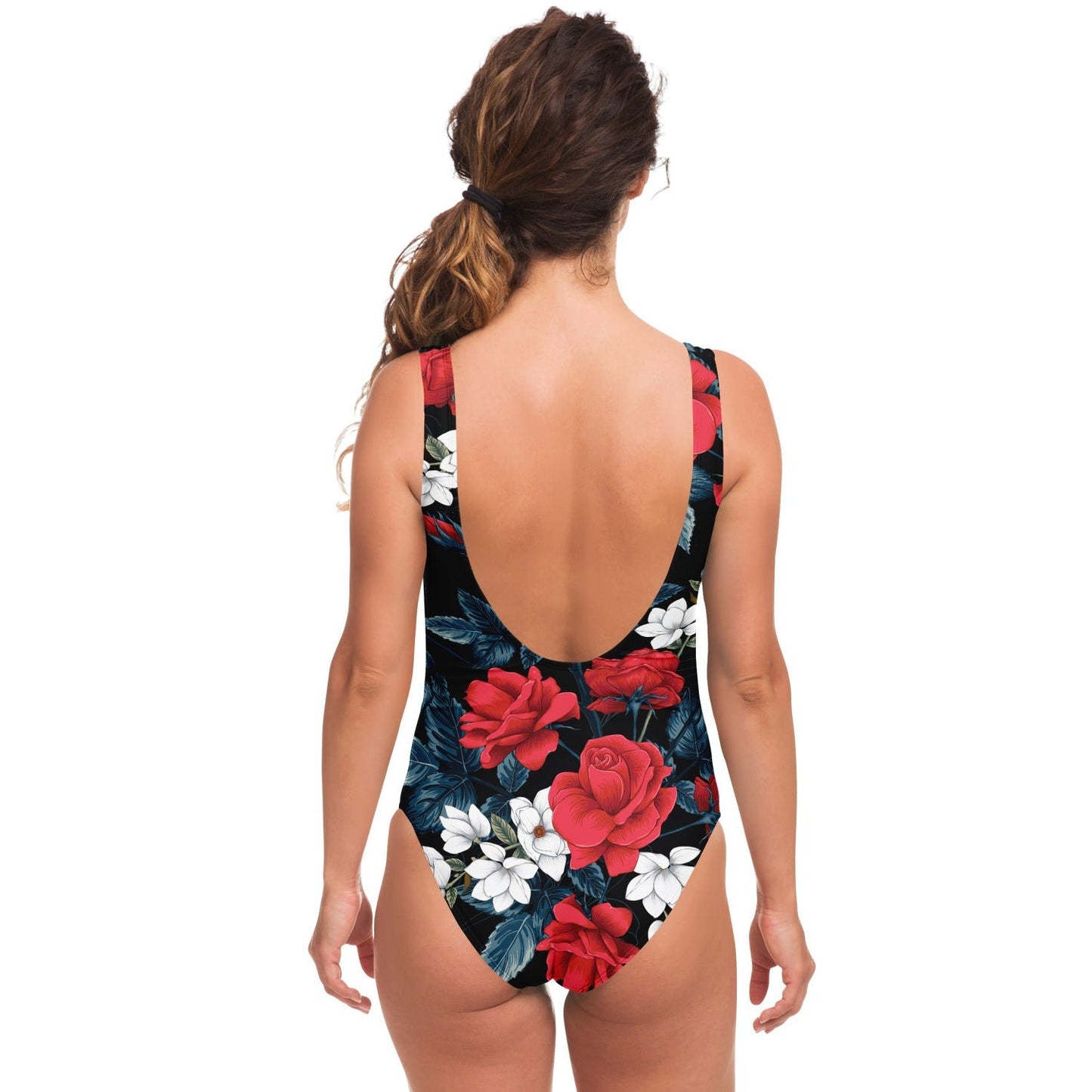 Red flowers rave bodysuit	 V2