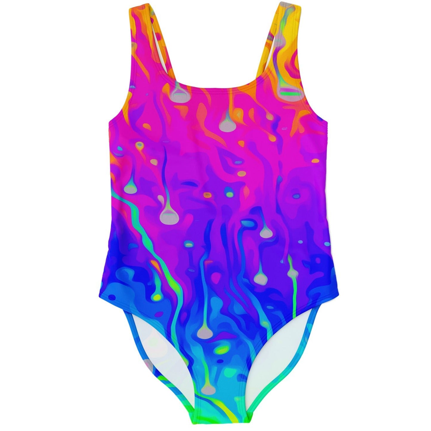 Rainbow drips Rave bodysuit