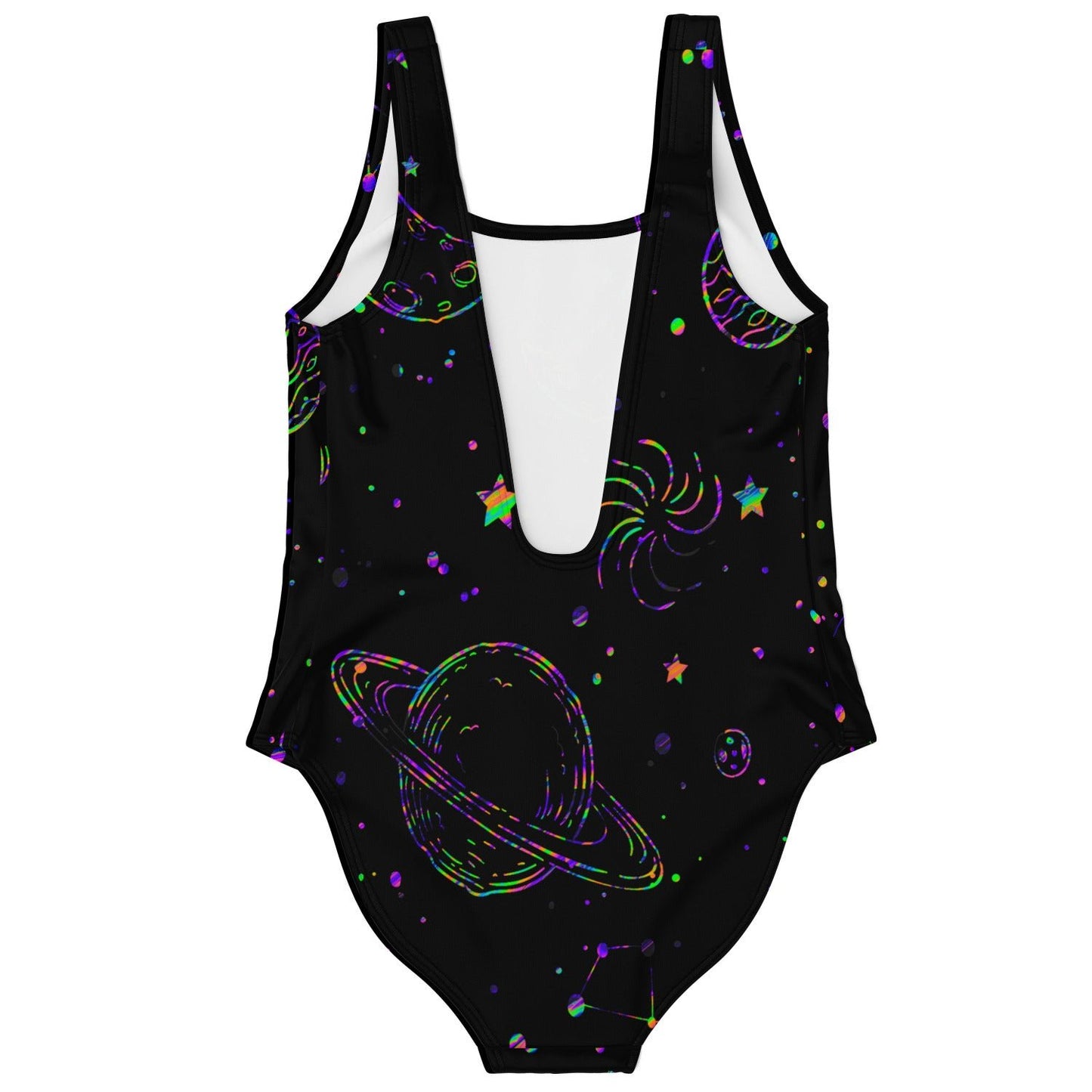 Colorful galaxy rave bodysuit