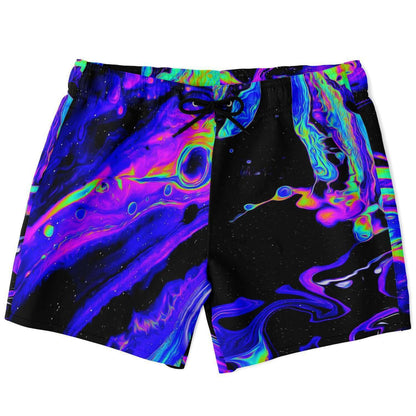 Oil silk swim trunks