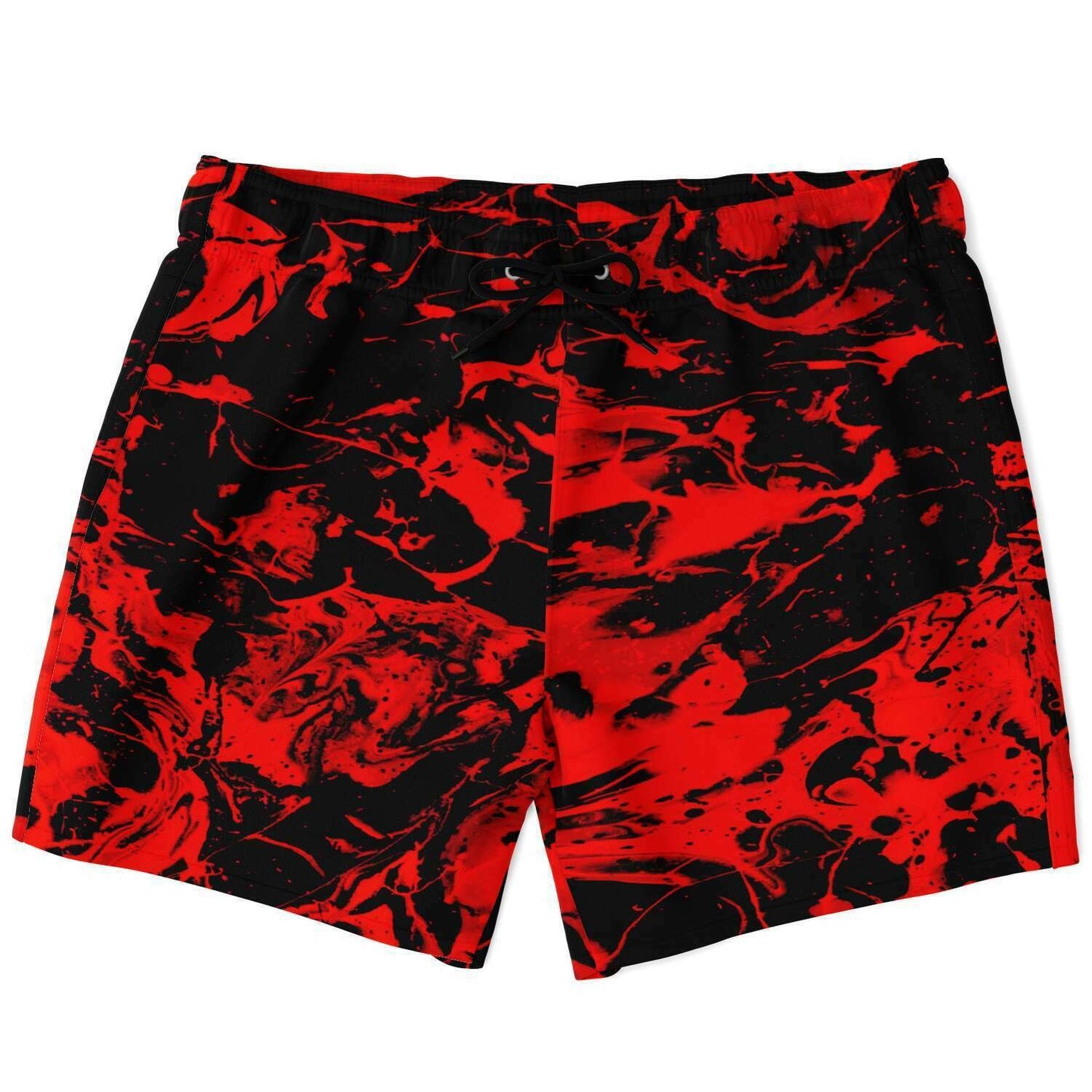 Trippy red swim trunks