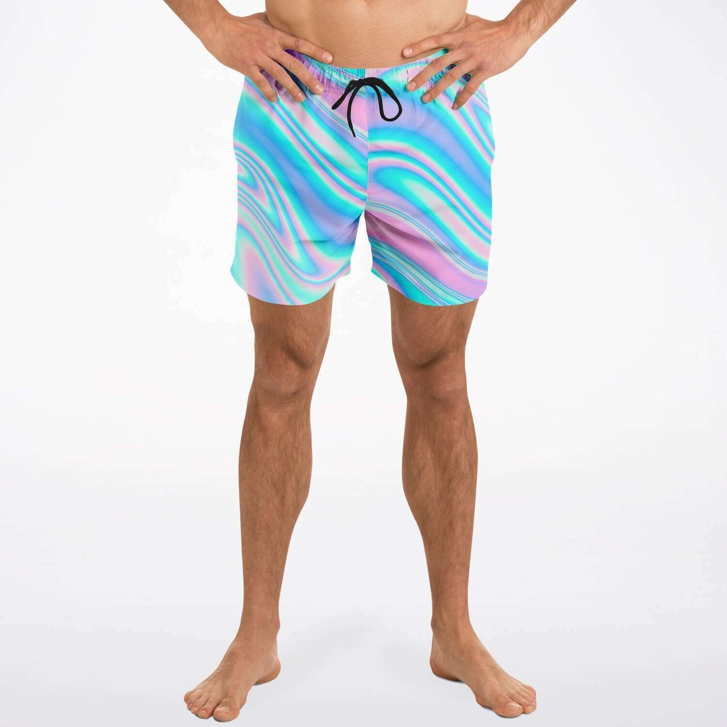 Abstract acid trip swim trunks