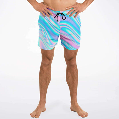 Abstract acid trip swim trunks