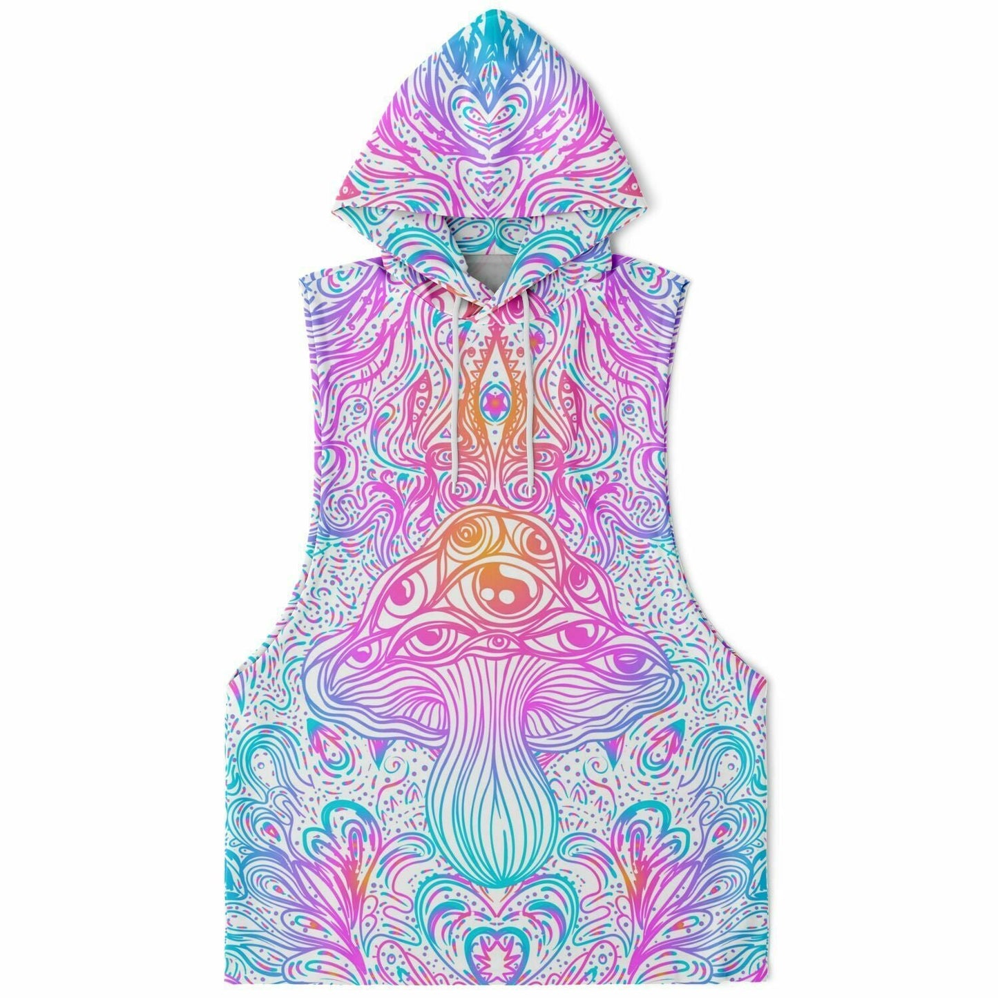 Active Mushroom Fashion Drop Armhole Hoodie