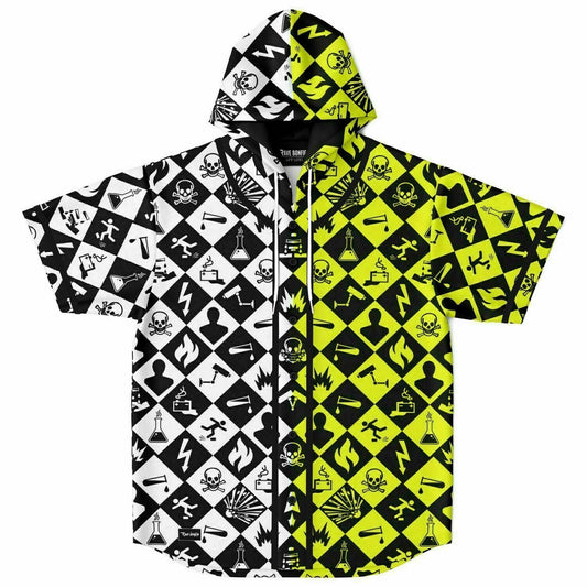 Black and yellow Baseball jersey with hood