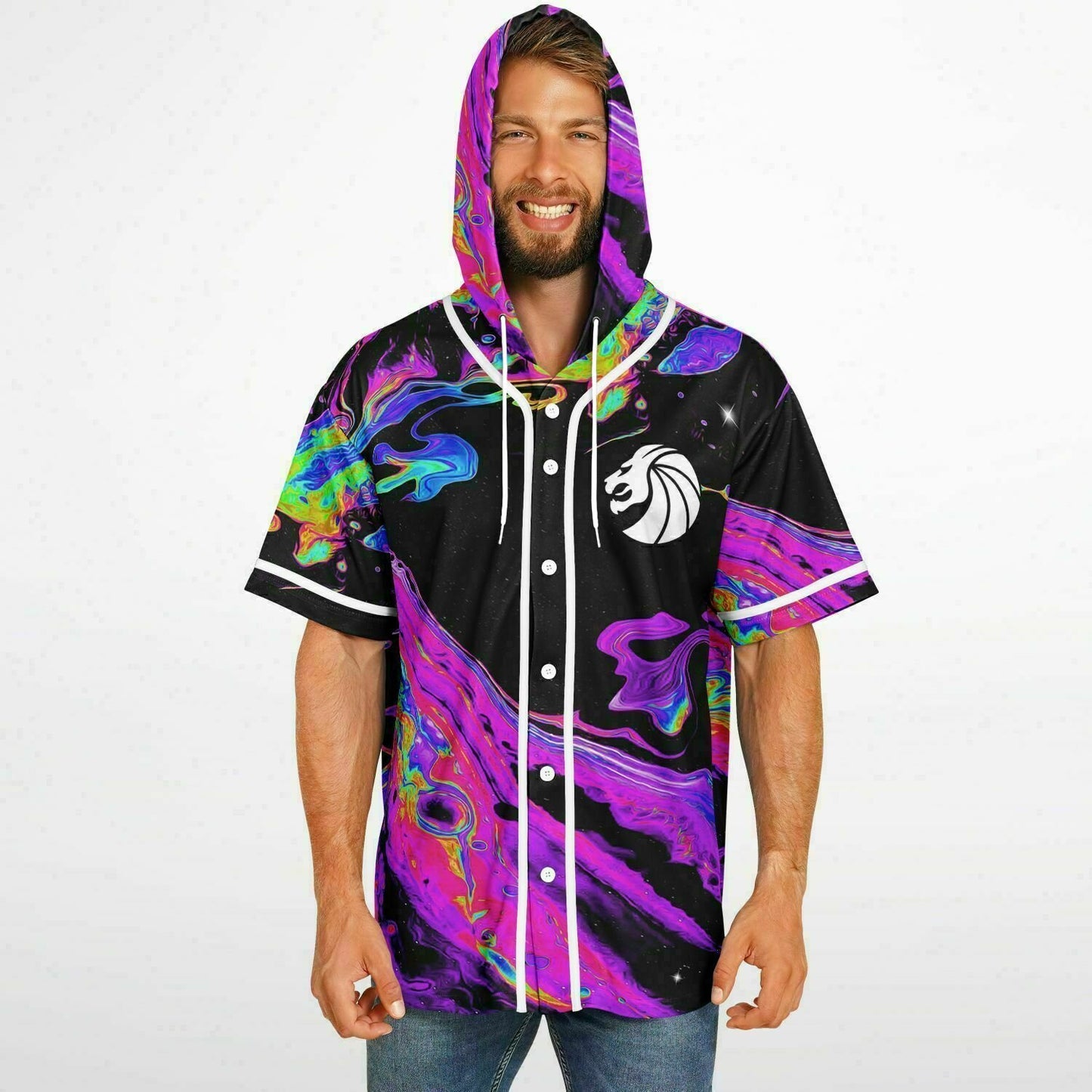 Acid trip Hooded baseball jersey