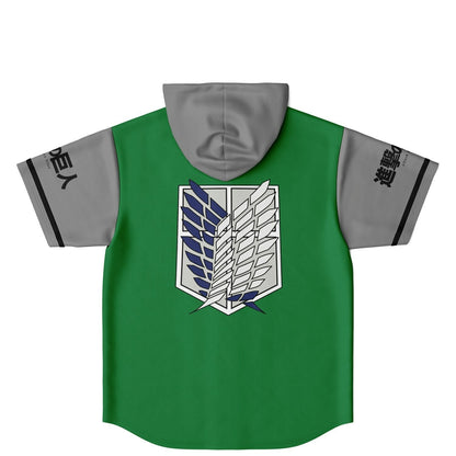 Attack on custom Hooded Baseball Jersey