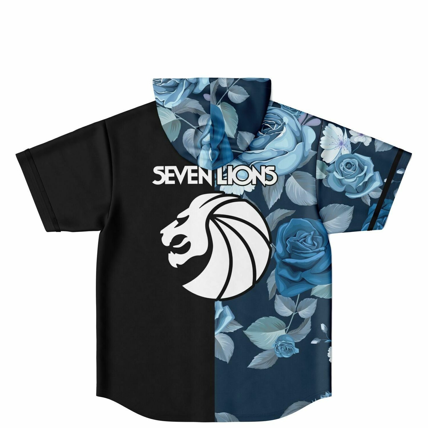 Flowers seven lions Hooded baseball jersey
