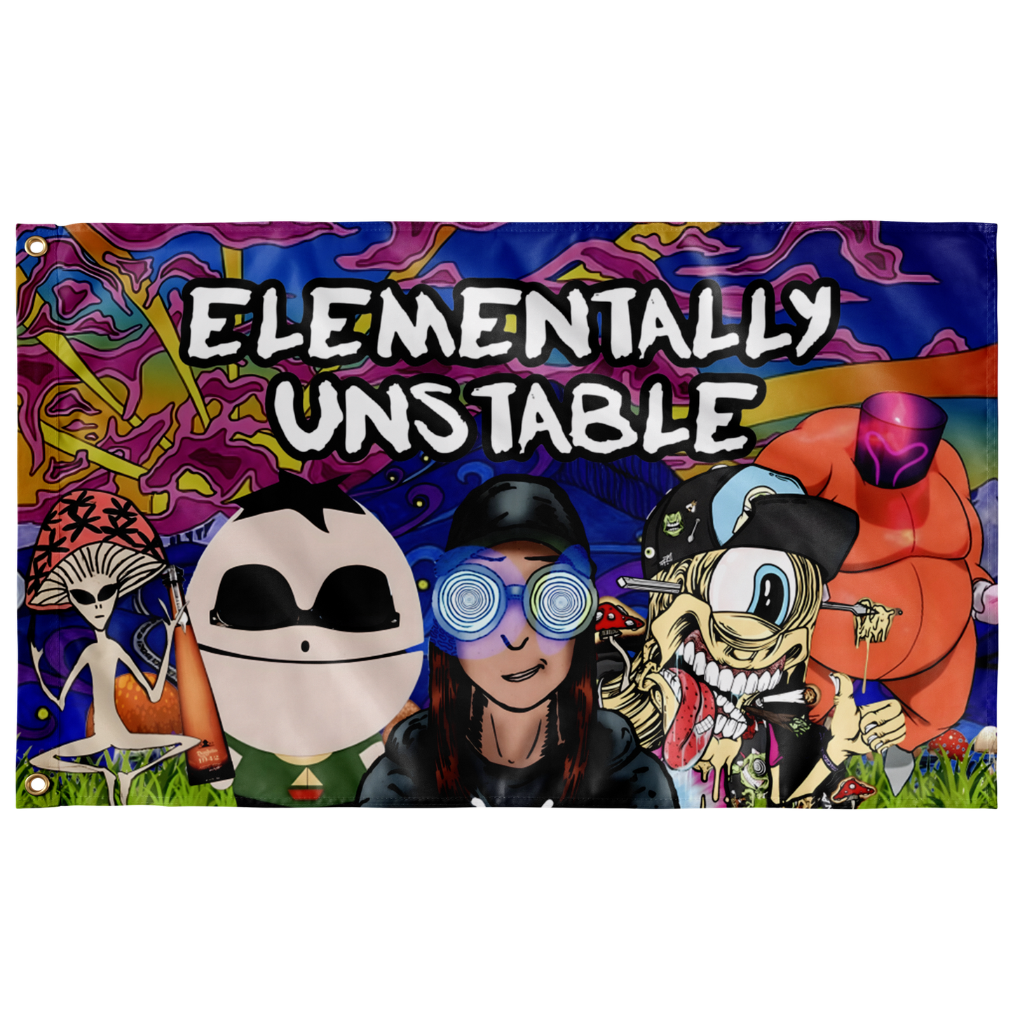 Elementally unstable rave flag