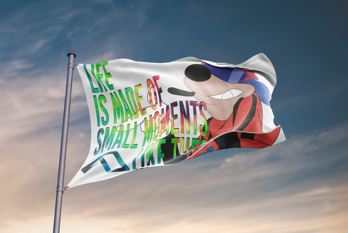 Goofy moments rave flag