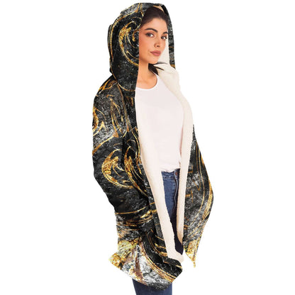 Marbled in gold hooded cloak
