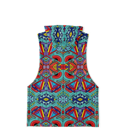 Trippy doddle pattern 01 Sleeveless hoodie
