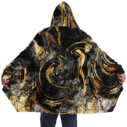 Marbled in gold hooded cloak
