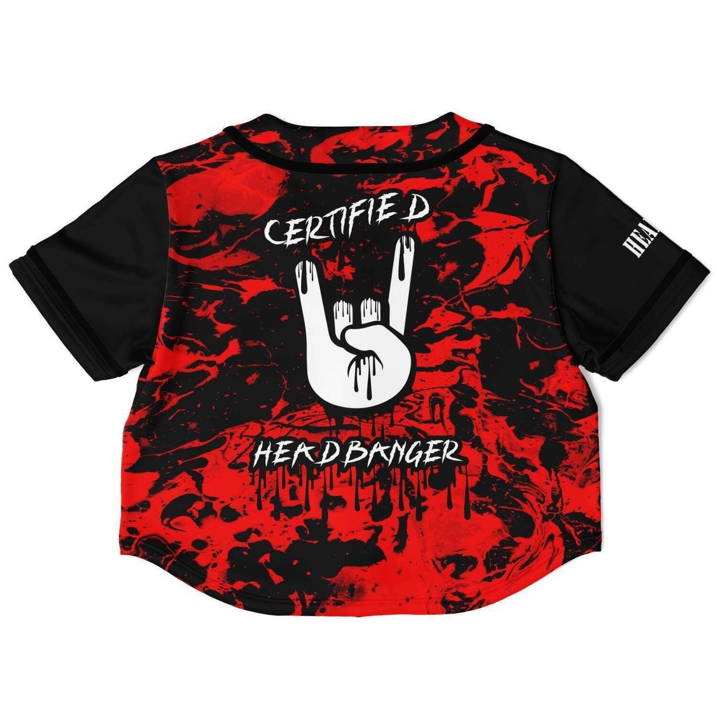 Certified headbanger crop top jersey