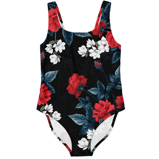 Red flowers rave bodysuit	 V2