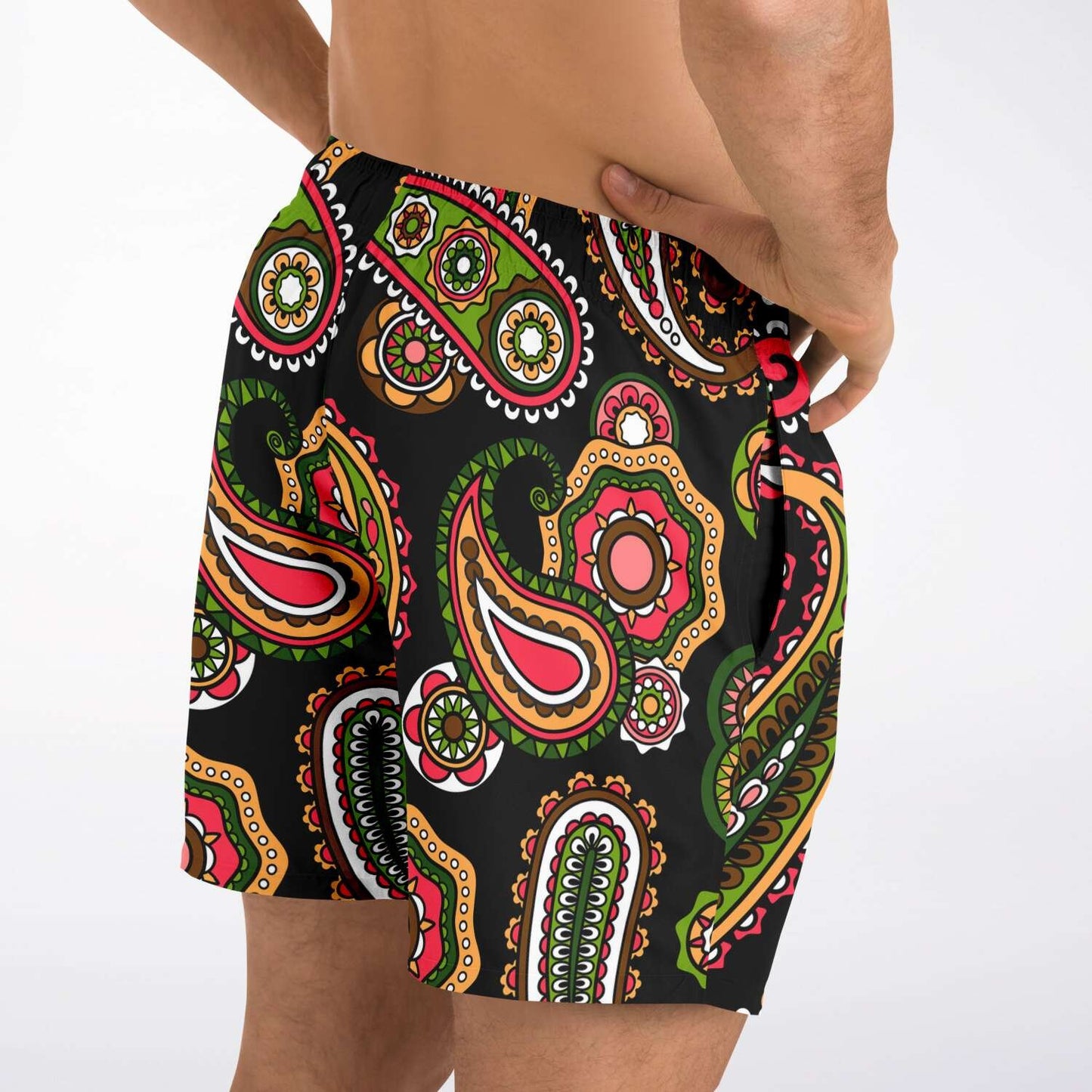 Paisley swim trunks