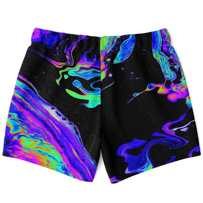 Oil silk swim trunks
