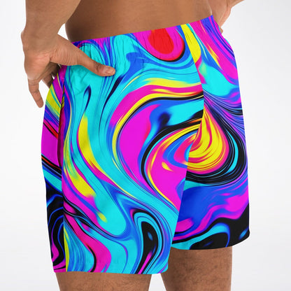 Stay Trippy rave Swim Trunks