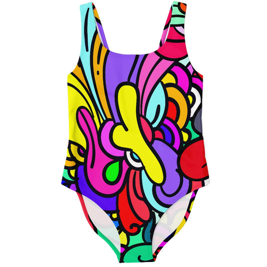 Trippy flowers rave bodysuit