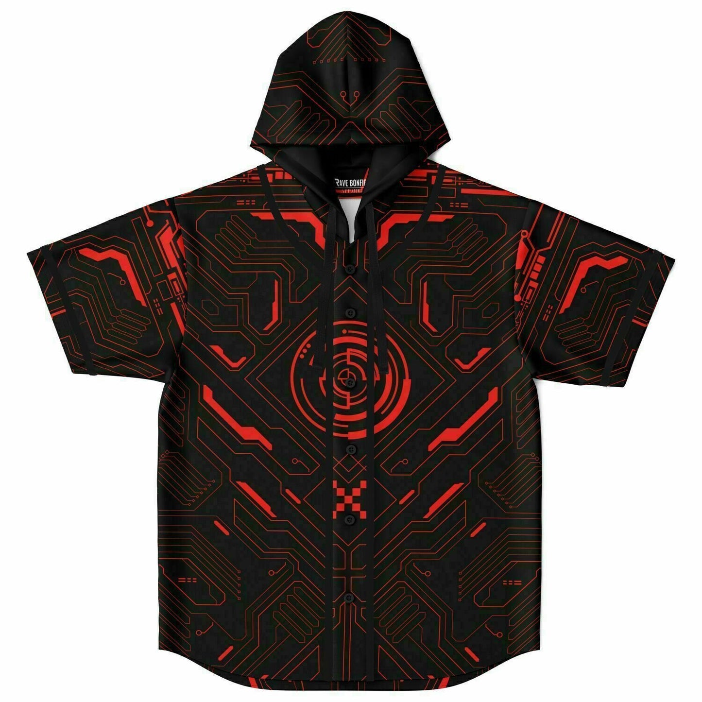 Cyberpunk Hud Hooded Baseball Jersey