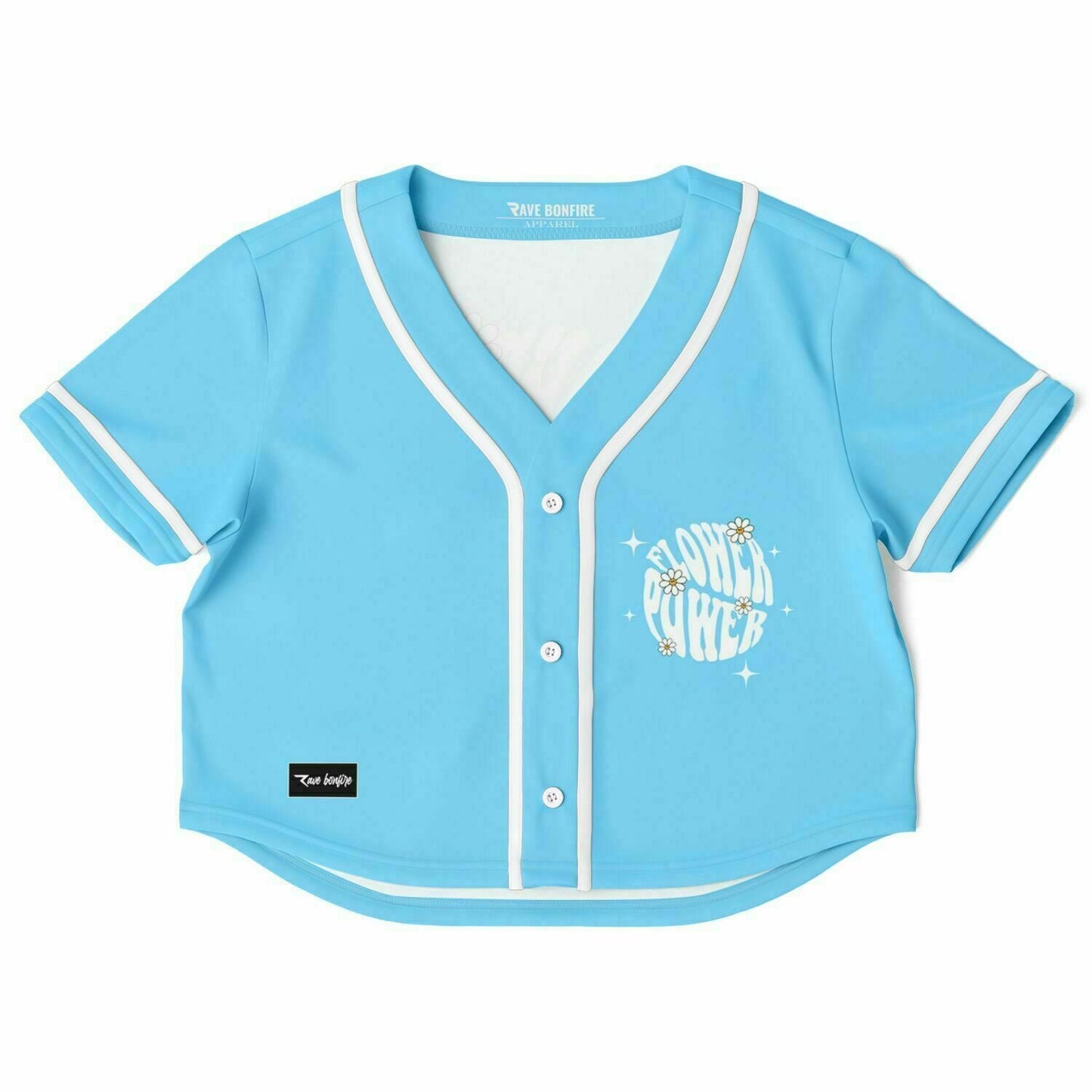 Flower power Cropped Baseball Jersey
