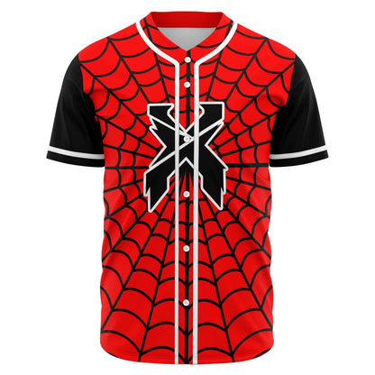 Red Spider-man baseball jersey