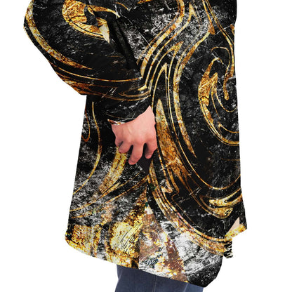 Marbled in gold hooded cloak