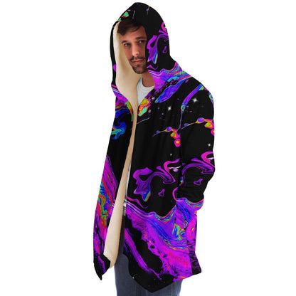 Acid drip hooded cloak