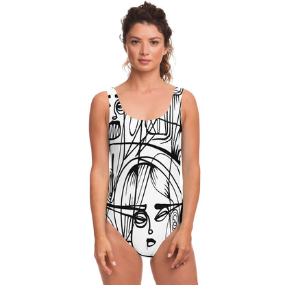 Women Face rave bodysuit