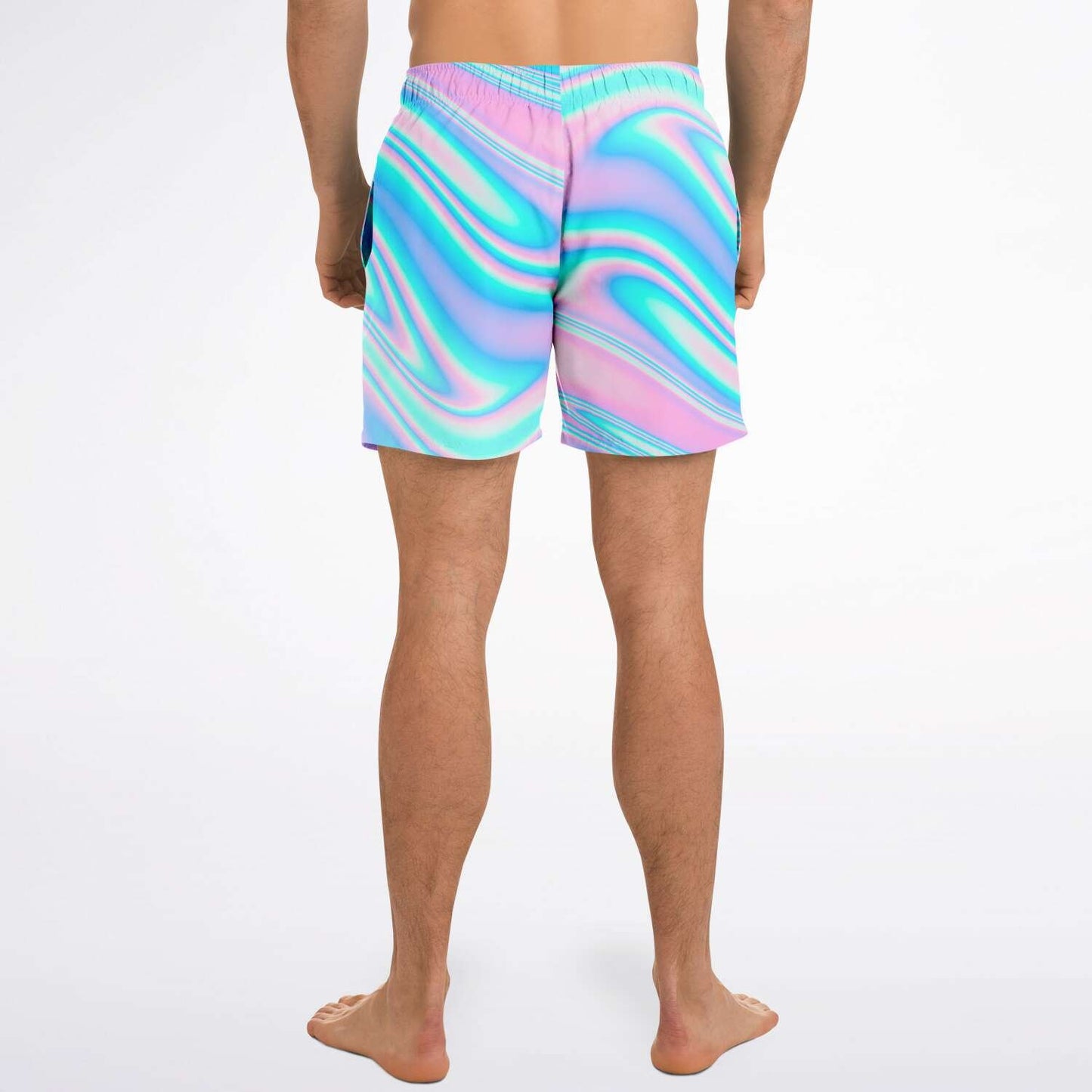 Abstract acid trip swim trunks
