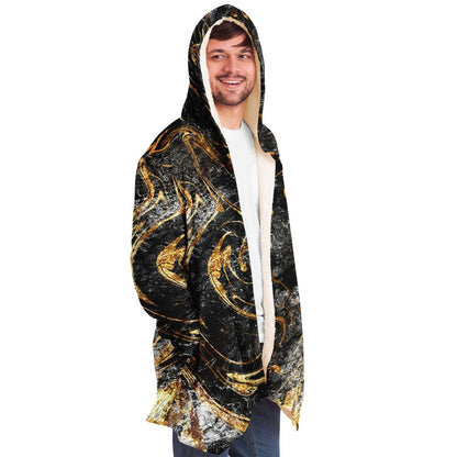 Marbled in gold hooded cloak