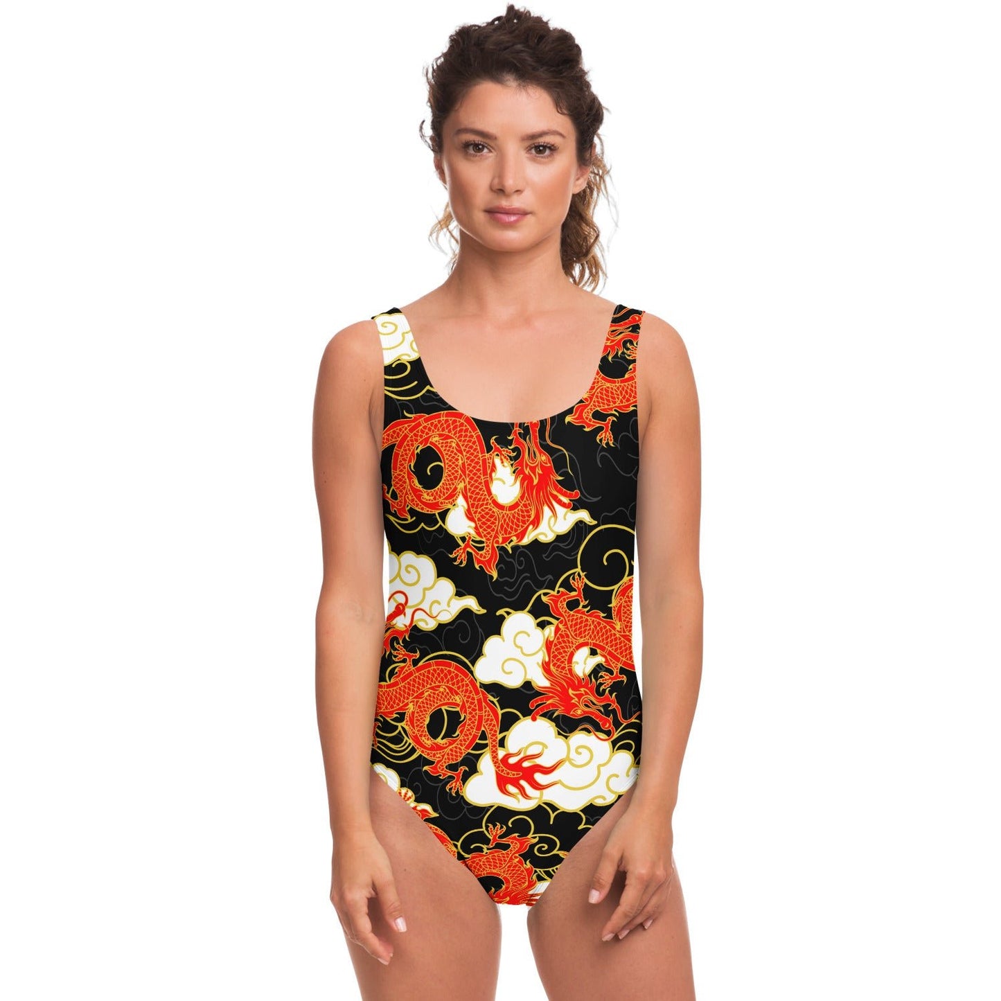 Chinese dragons rave bodysuit