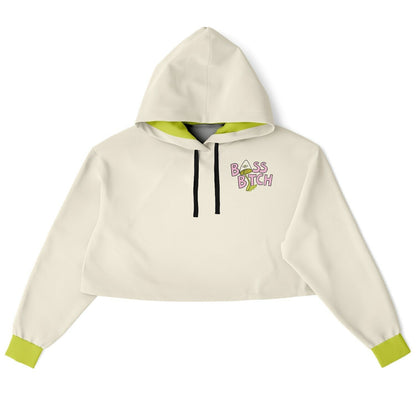Bass bitch cropped hoodie