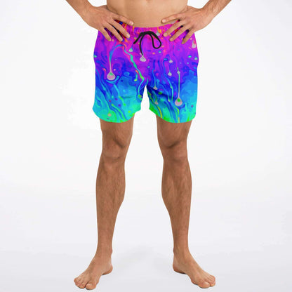 Rainbow acid trip swim trunks
