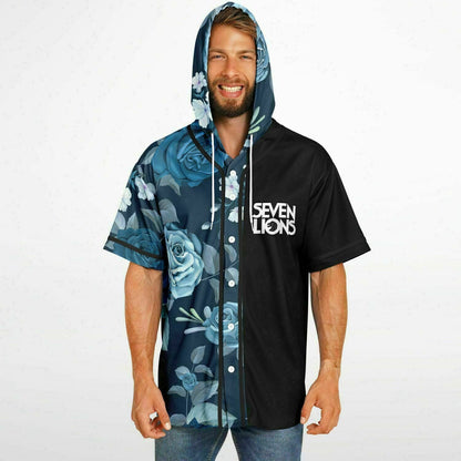 Flowers seven lions Hooded baseball jersey