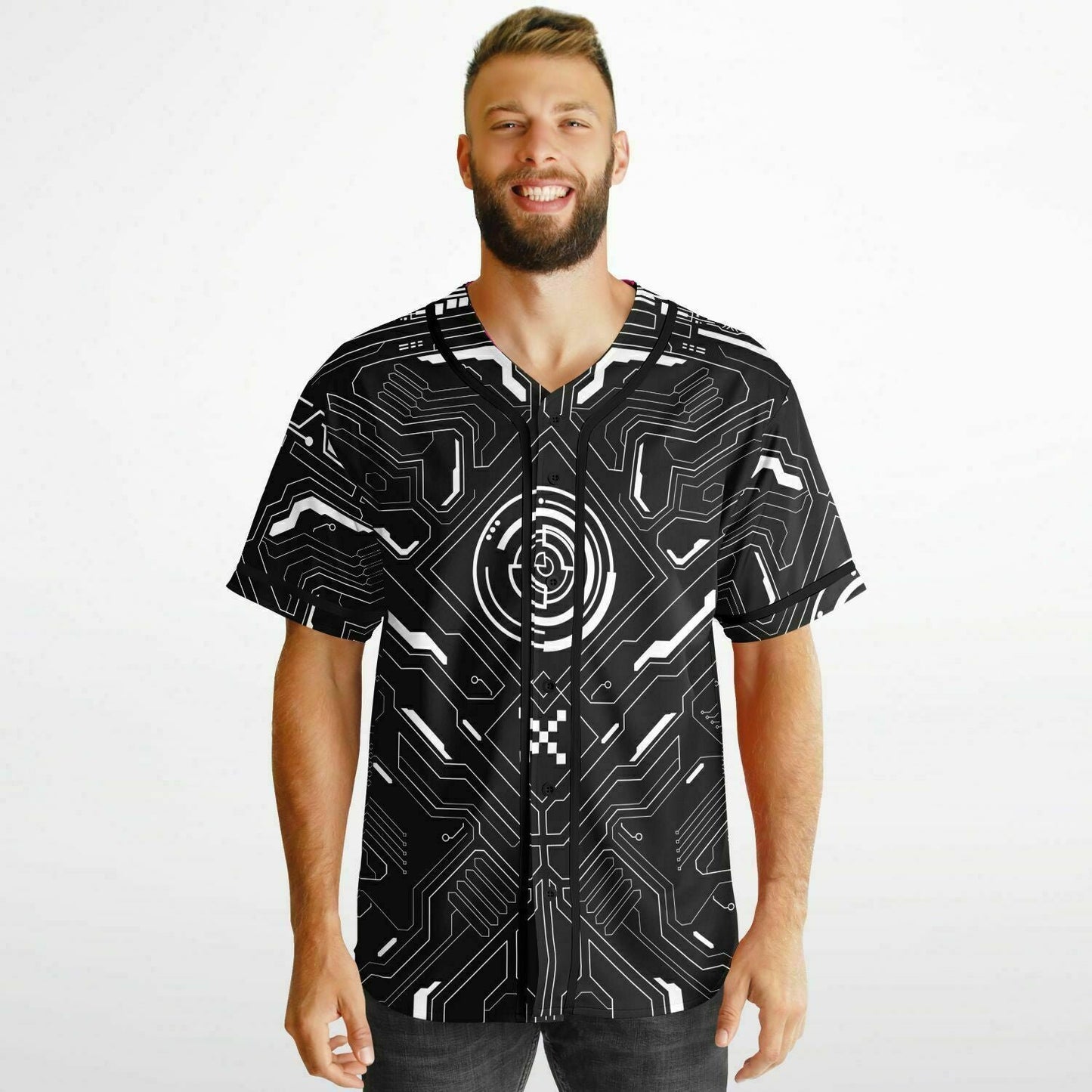 Cyberpunk Hud Reversible Baseball Jersey