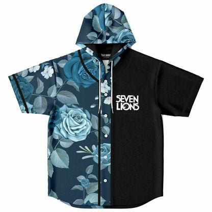 Flowers seven lions Hooded baseball jersey