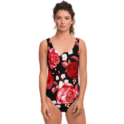 Red roses rave bodysuit