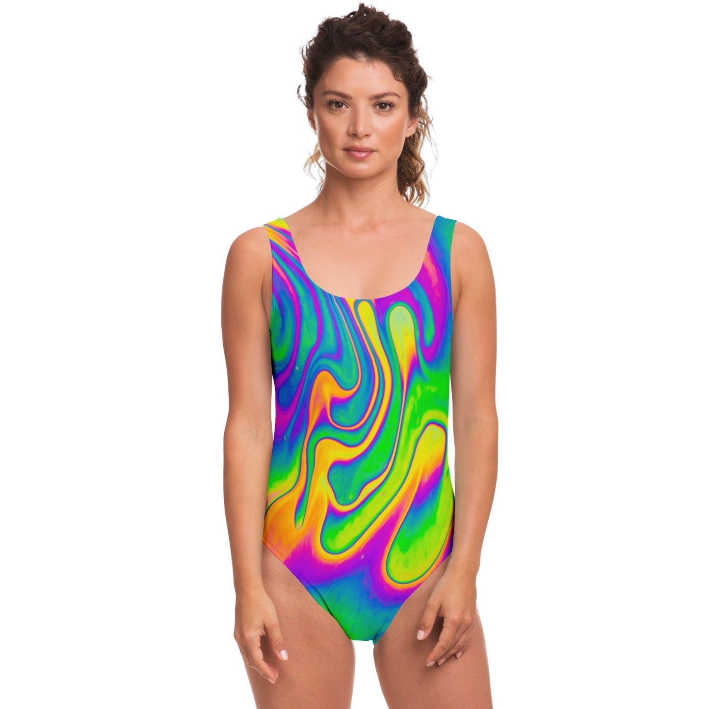 Rainbow Acid Trip Rave bodysuit