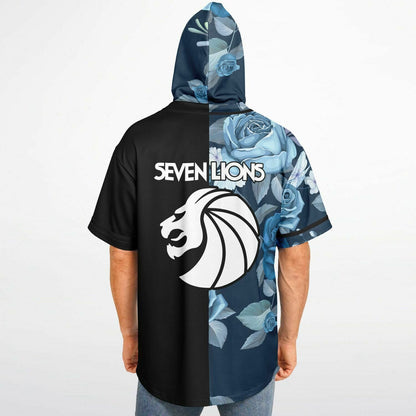 Flowers seven lions Hooded baseball jersey