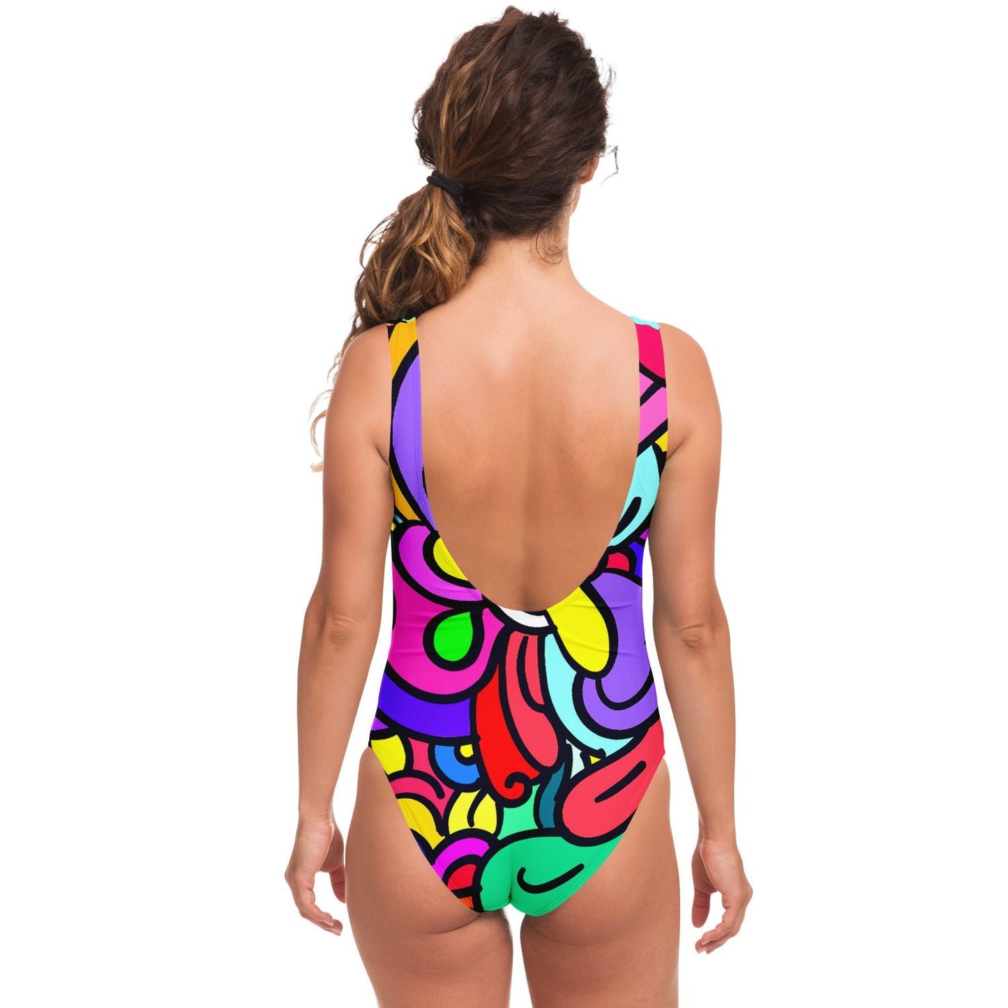 Trippy flowers rave bodysuit