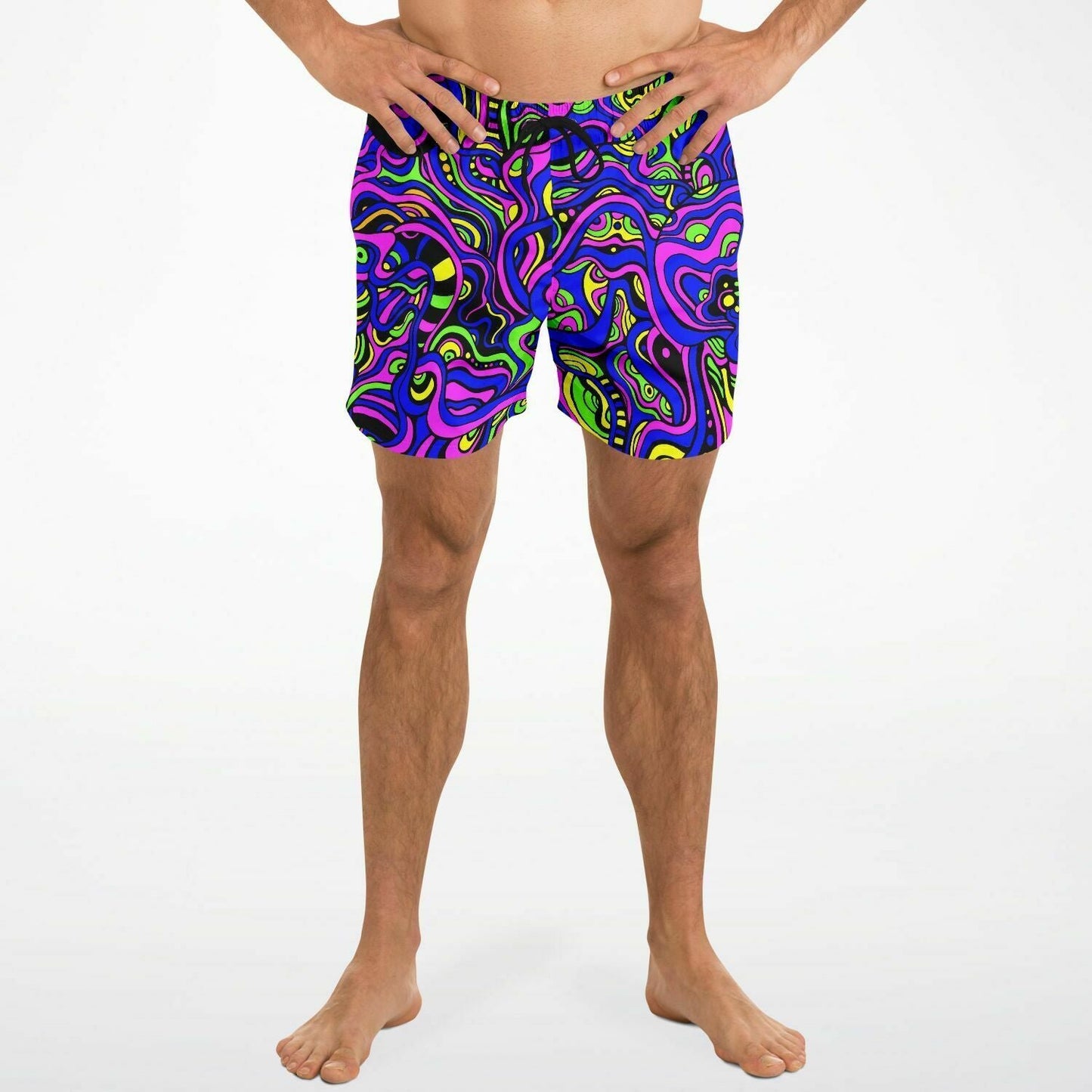 Psychedelic swim trunks
