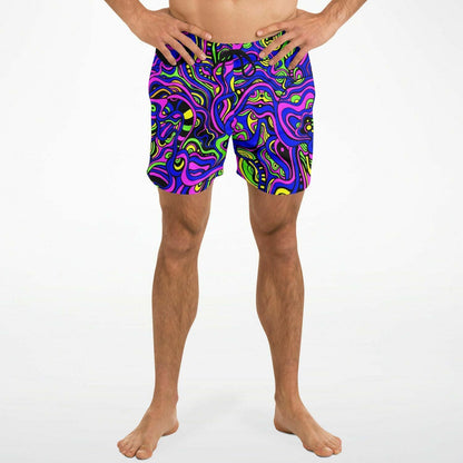 Psychedelic swim trunks