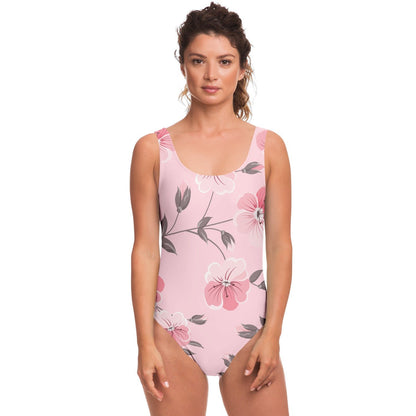Pink flowers rave bodysuit