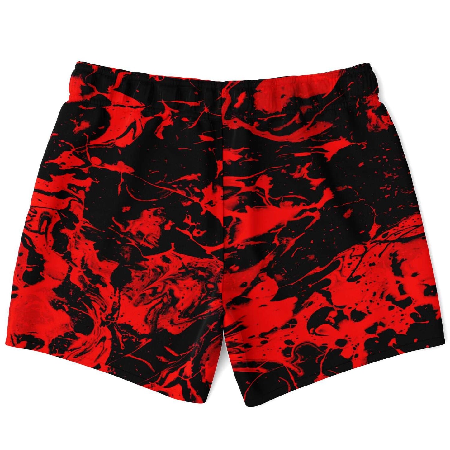 Trippy red swim trunks