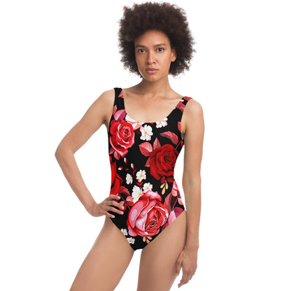 Red roses rave bodysuit