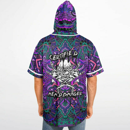 Certified headbanger Hooded baseball jersey
