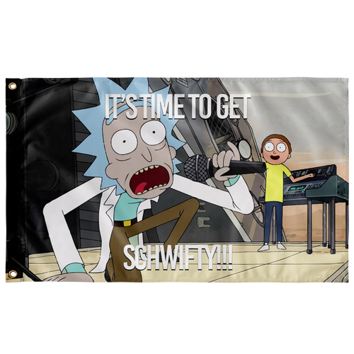 Rick and Morty it’s time to get schwifty flag